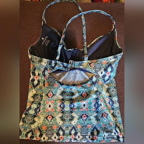 Athleta Taza Kaimana Tankini Electric Jade SIZE 34 D/DD - Picture 4 of 5